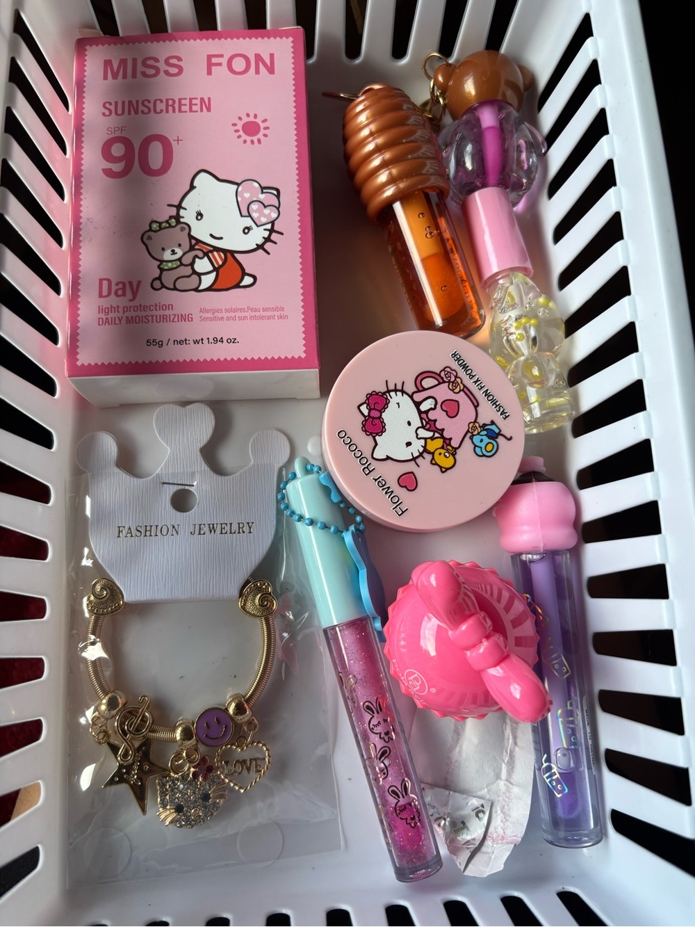 Hello Kitty Pink and Purple Kids Cosmetic Toy Set